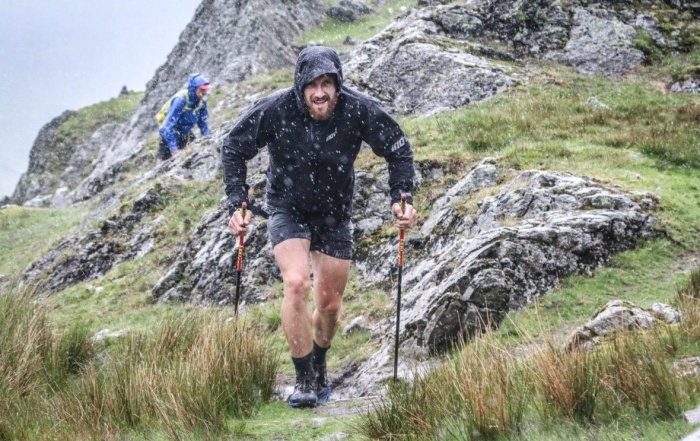 "Paul Tierney, an ambassador for running brand inov-8, during his record-breaking Wainwrights run in the Lake District. Photo by Pete Aylward’