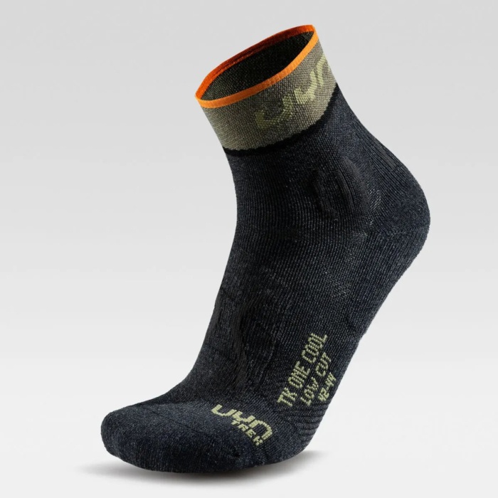 UYN Trekking One Cool Low Cut Socks - Anthracite/Green (Unisex)